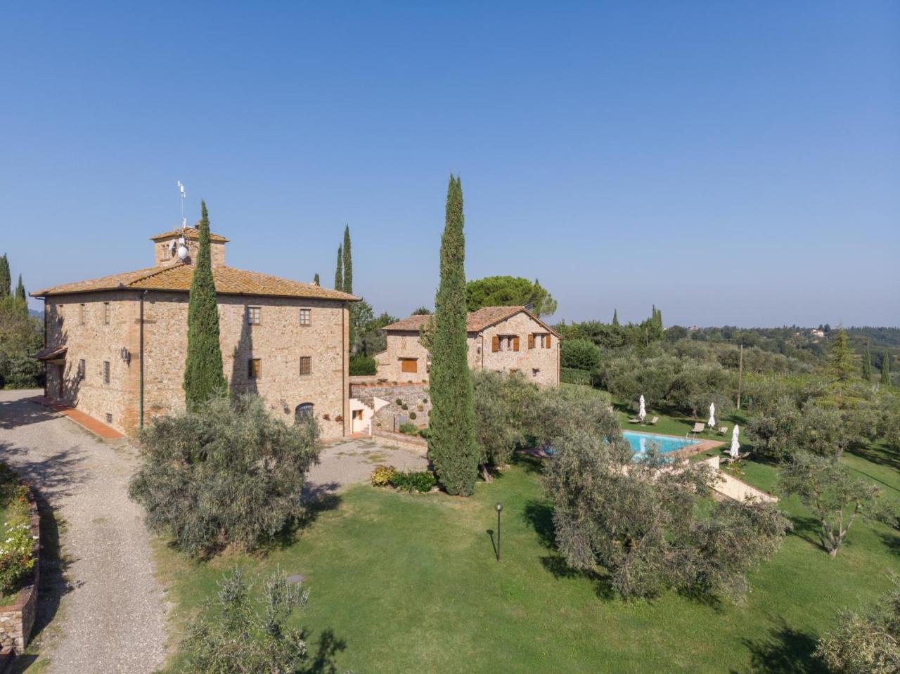 Tavarnelle Val di Pesa Fattoria Quercetoゲストハウス エクステリア 写真